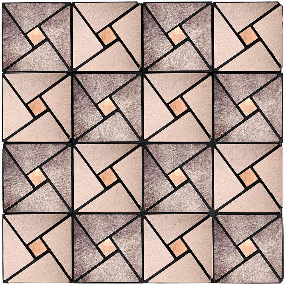 Плитка самоклеюча алюмінієва зі стразами 300х300х3 мм (D SW-00001774