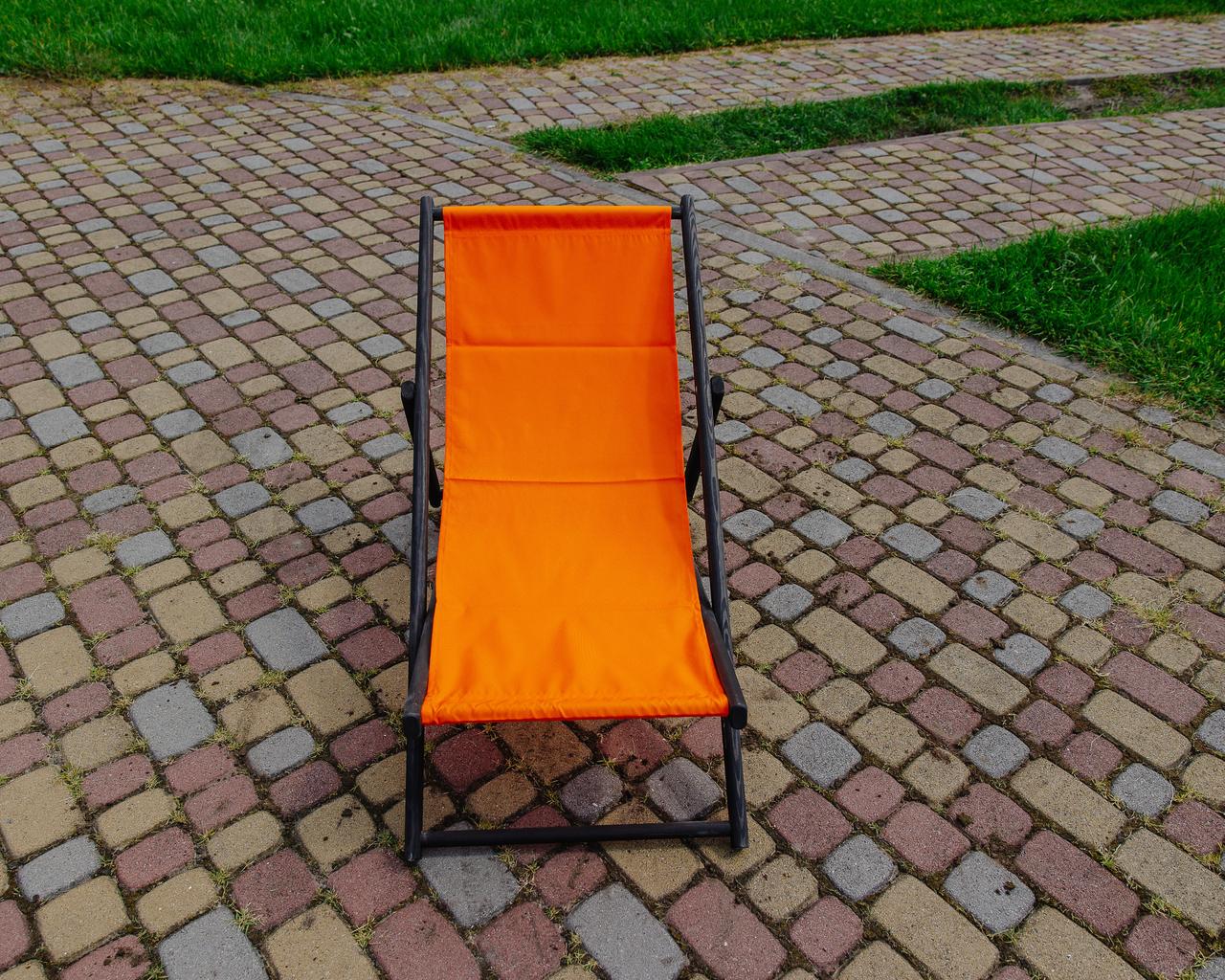 Шезлонг для дачи тканевый XRmaster Оранжевый/Черный (0001760) - фото 3 Шезлонг для дачи тканевый XRmaster Оранжевый/Черный (0001760) - фото 3