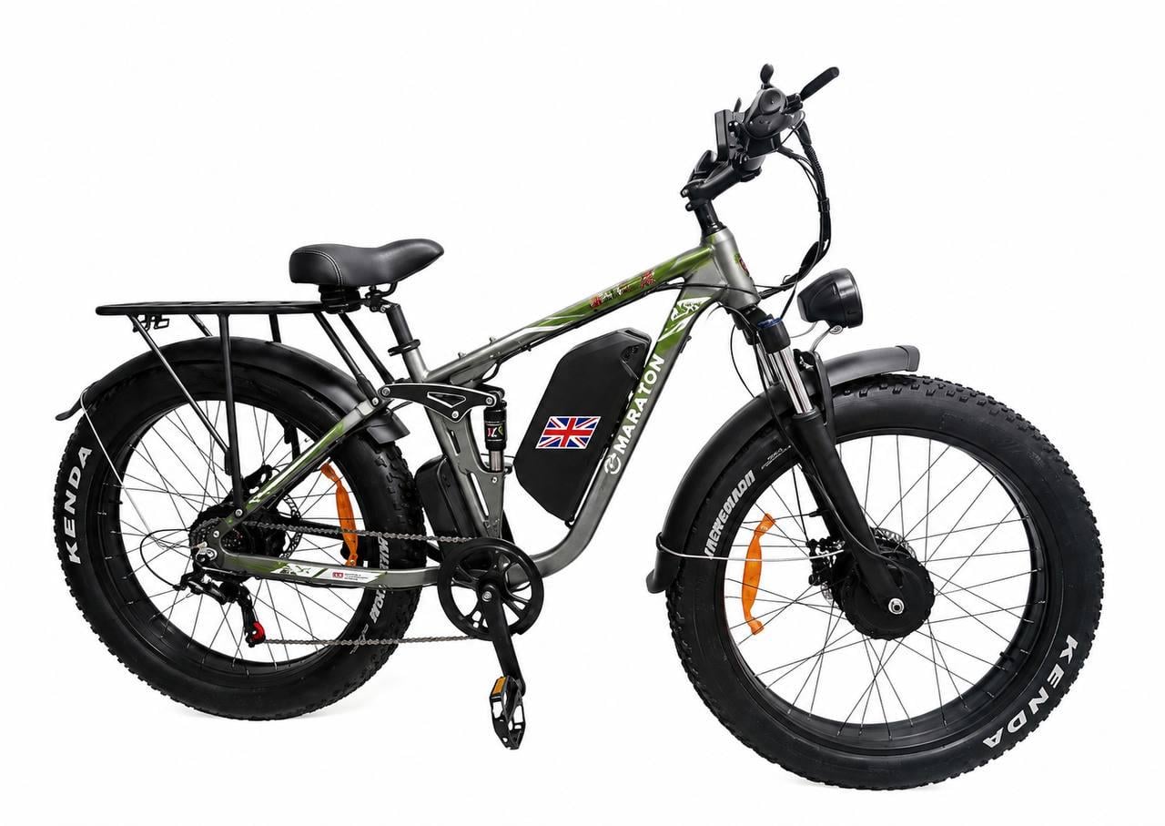 Электровелосипед Fatbike Maraton F26 SPIDER 26" 1500Wх2/48V/26 Ah Хаки Электровелосипед Fatbike Maraton F26 SPIDER 26" 1500Wх2/48V/26 Ah Хаки