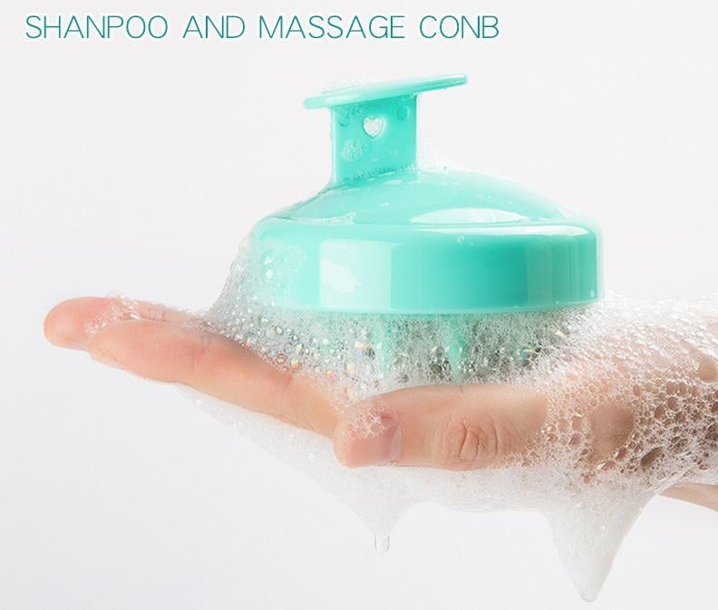 Щетка для головы и мытья волос силиконовая массажная Изумрудный - фото 4 Щетка для головы и мытья волос силиконовая массажная Изумрудный - фото 4