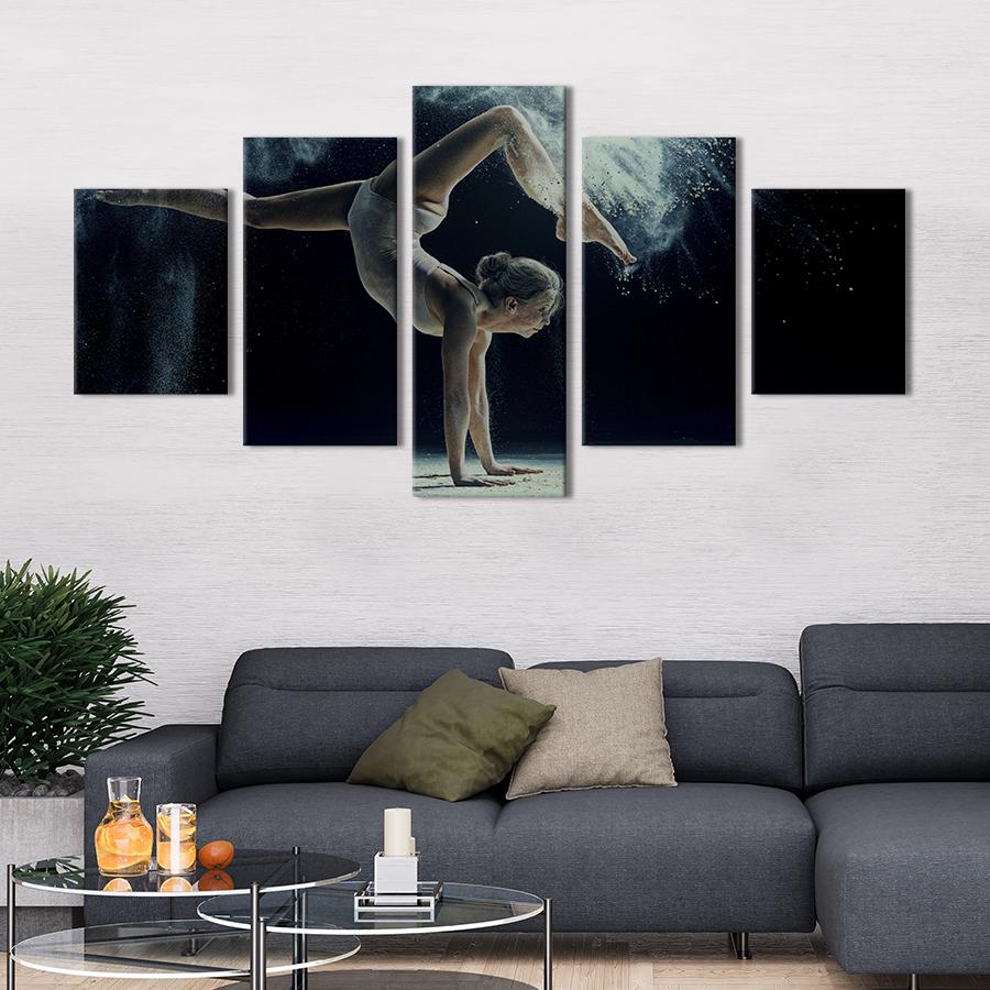 Модульная картина из 5 частей Красивая гимнастка 187x94 см (484-52)