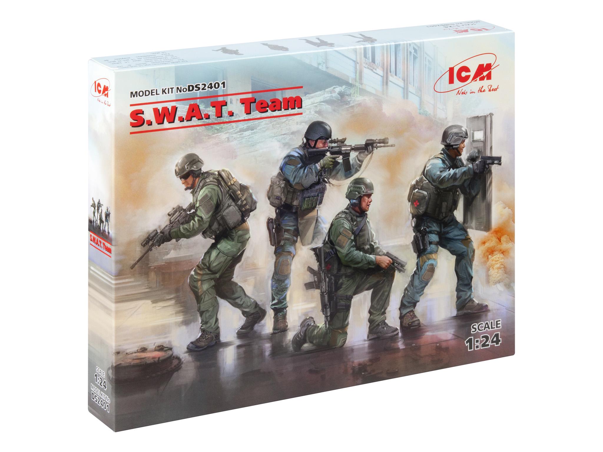 Сборная модель ICM Команда S.W.A.T. 4 фигуры (DS 2401)