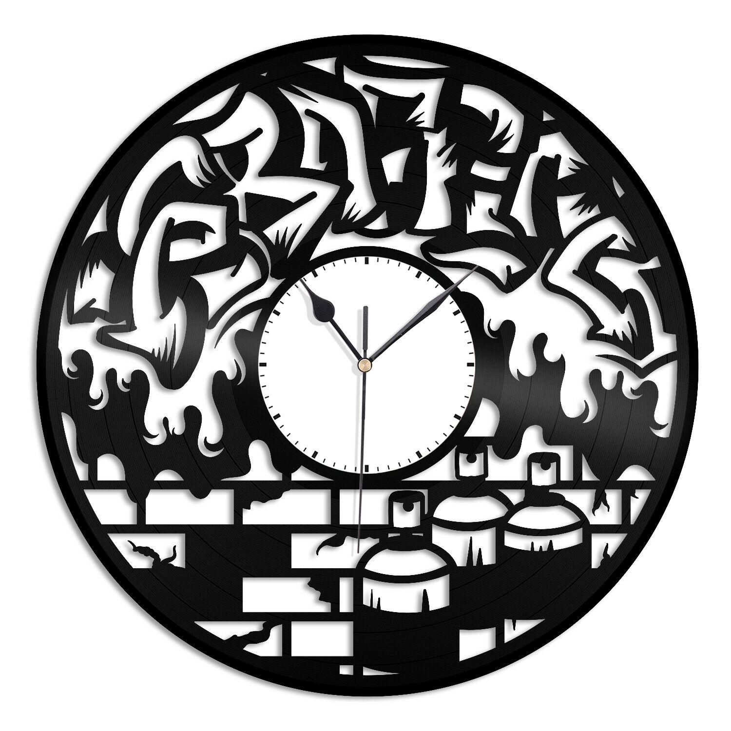 Часы настенные Граффити 1776 из виниловой пластинки