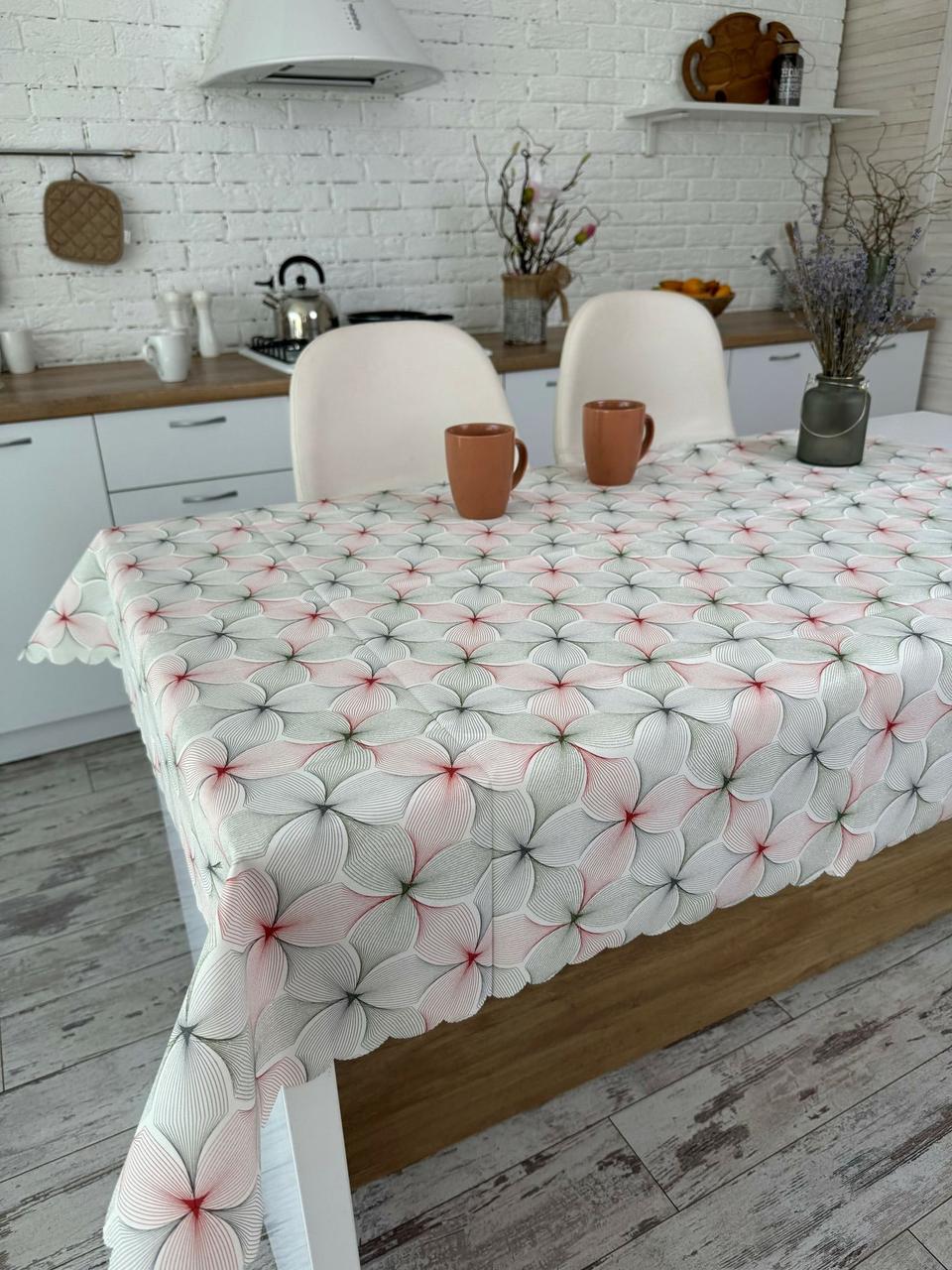 Скатертина з візерунком водостійка 140x220 см (2248982116)