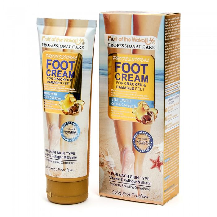 Крем для ніг Wokali Professional Foot Cream з муцином равлика та вітаміном Q10