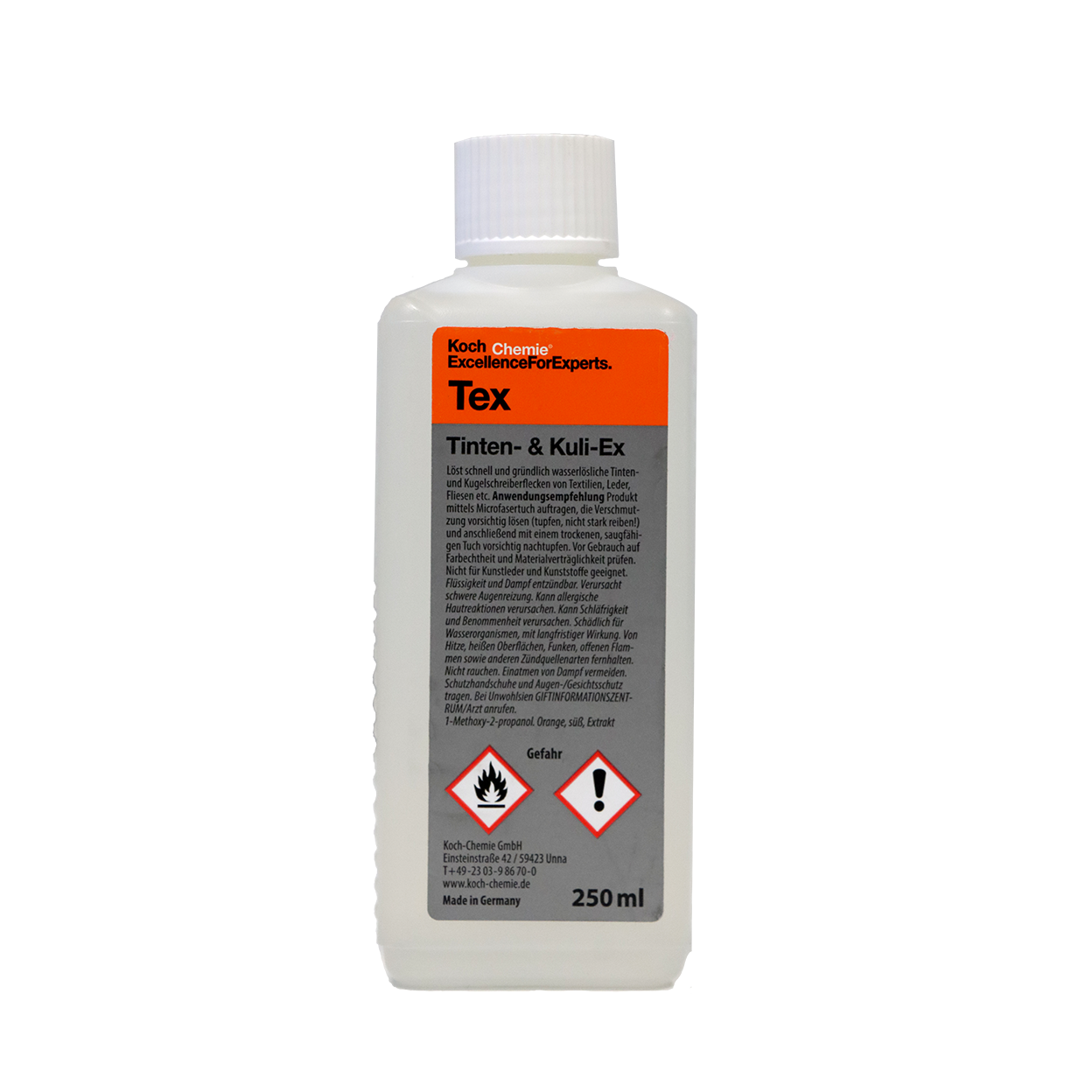 Очиститель от чернил для удаления пятен от чернил и пасты шариковых ручек Koch-Chemie Tinten-&Kuli-Ex 0,25 л