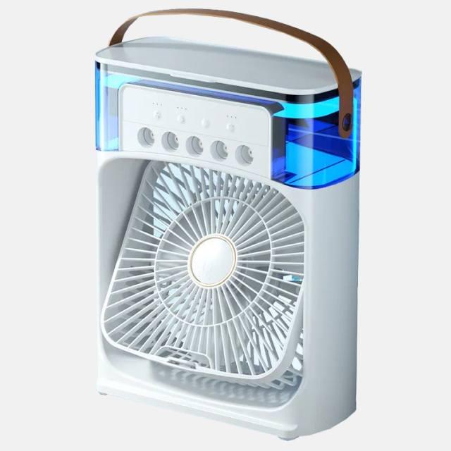 Кондиционер мини Mini Cooling Fan с увлажнителем воздуха и LED подсветкой - фото 2