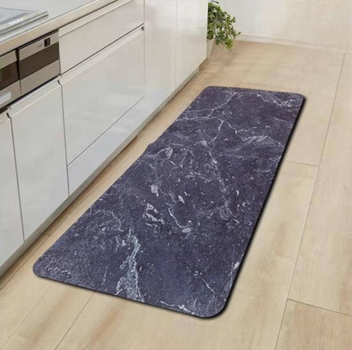 Килимок діатомітовий для кухні/ванної Marmur 120х40 см Темний мармур (KDkitchen120marmur010)