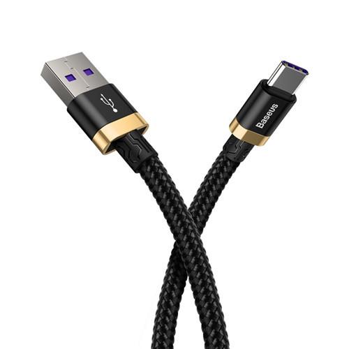 Кабель Baseus CATZH-AV1 для быстрой зарядки передачи данных USB Type-C 5A 1 м Черный