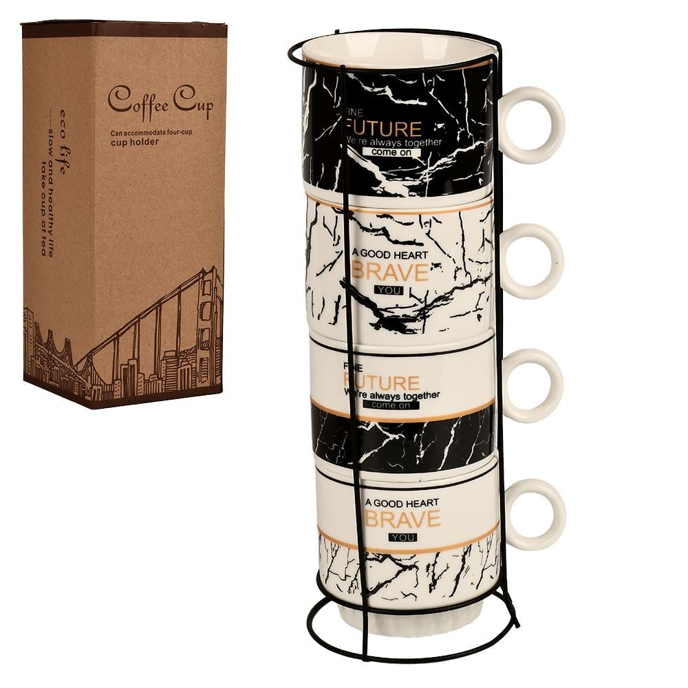 Чашки на підставці Marble 5 пр. 250 мл (R32776)