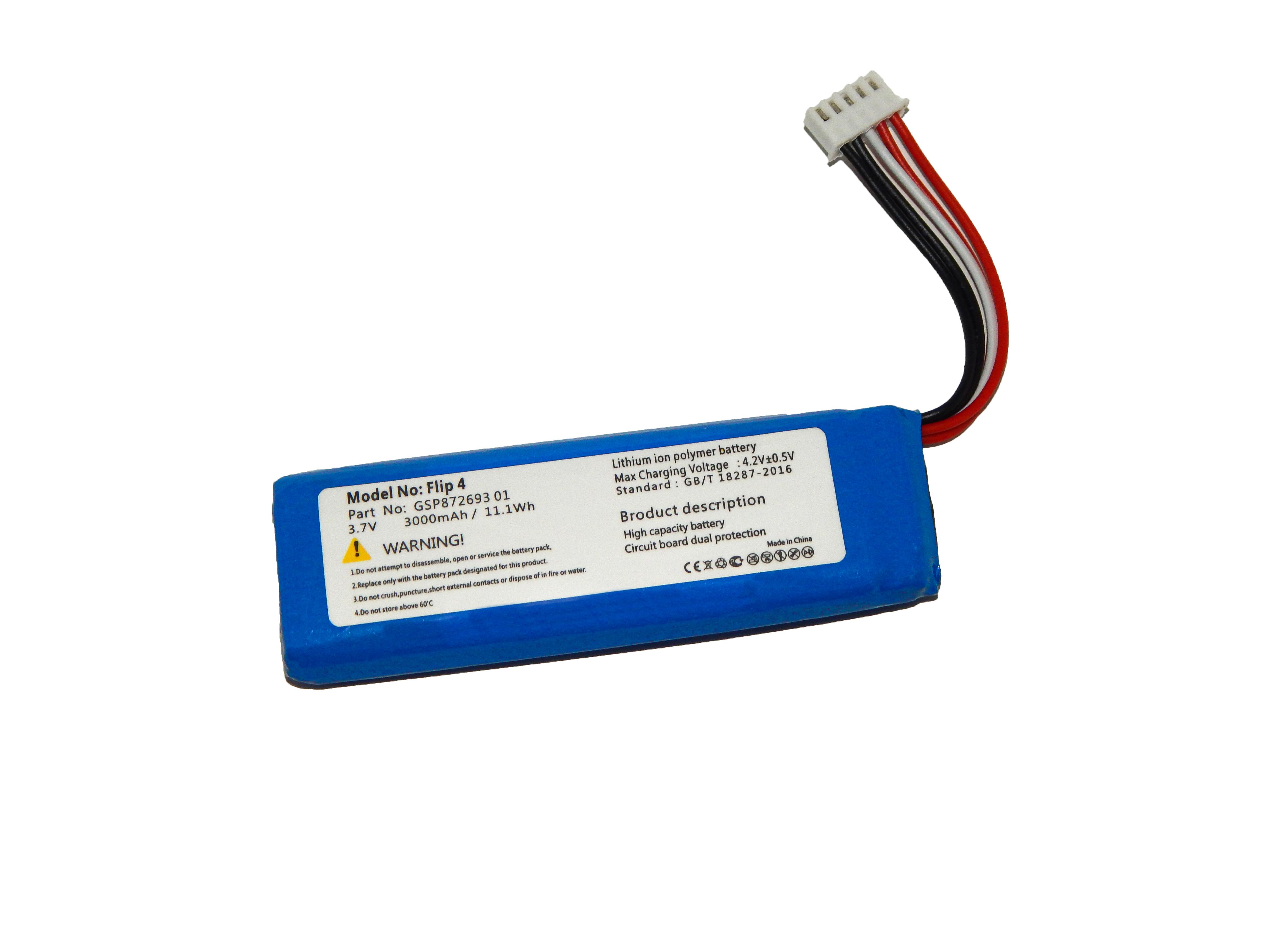 Аккумулятор для JBL Flip 4/Flip 4 Special Edition GSP872693 01 3000 mAh 3,7V (000005384)