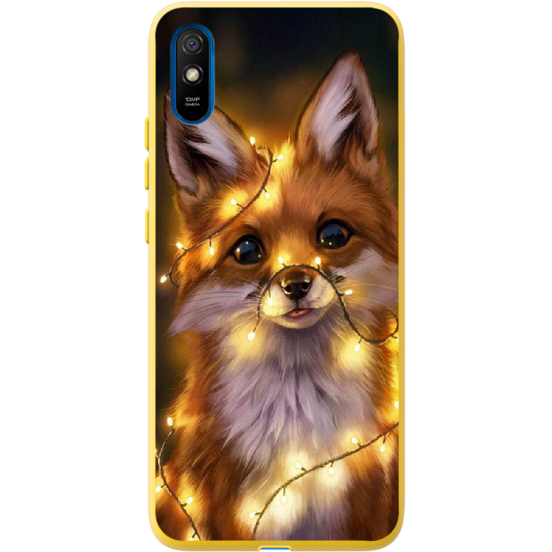 Чехол BoxFace Xiaomi Redmi 9A Рождественская лиса Желтый силикон (40304-up2399-41061)