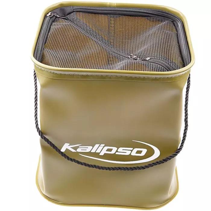 Ведро рыболовное складной Kalipso со шнурком и сеткой EVA 24x24x24 см MR (2019642076)