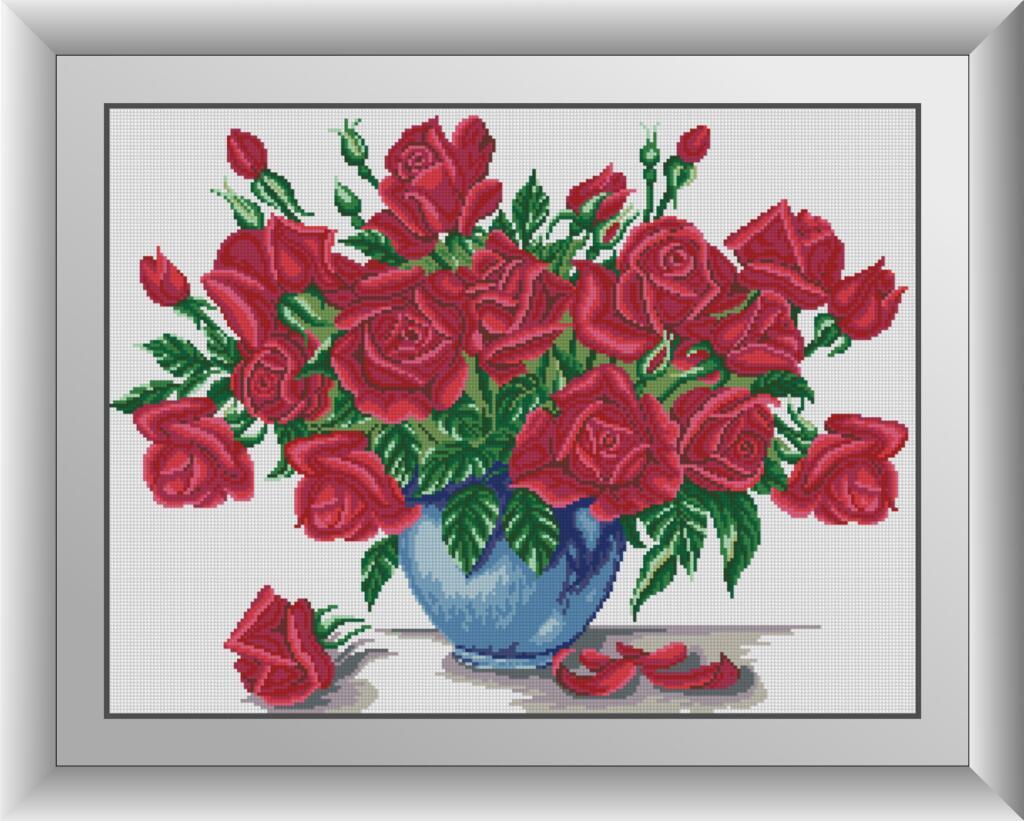 Алмазная мозаика Dream Art Ваза с розами 45x60 см (DA.30239)