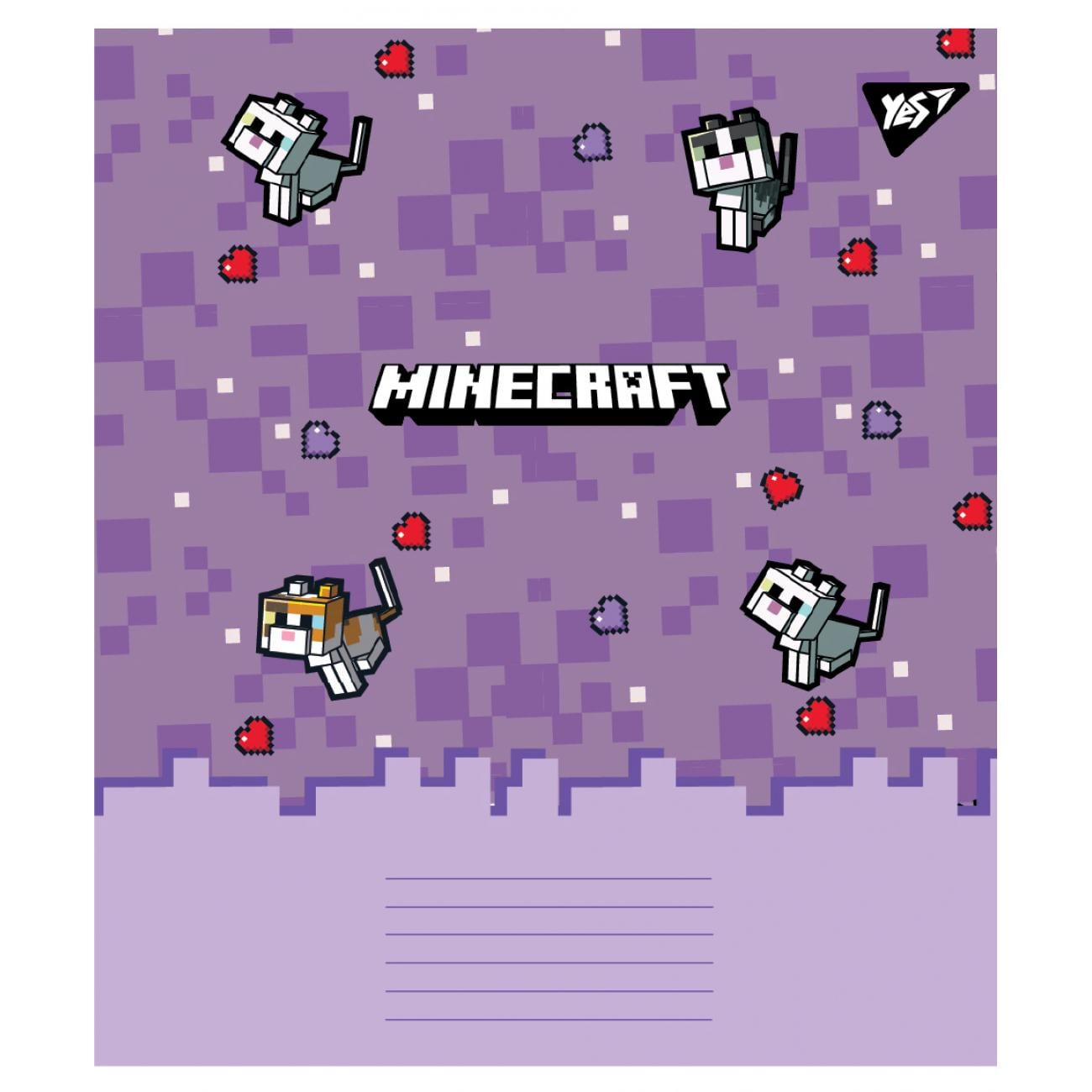 Тетрадь школьная YES Minecraft Signs клетка 12 л. (767590)