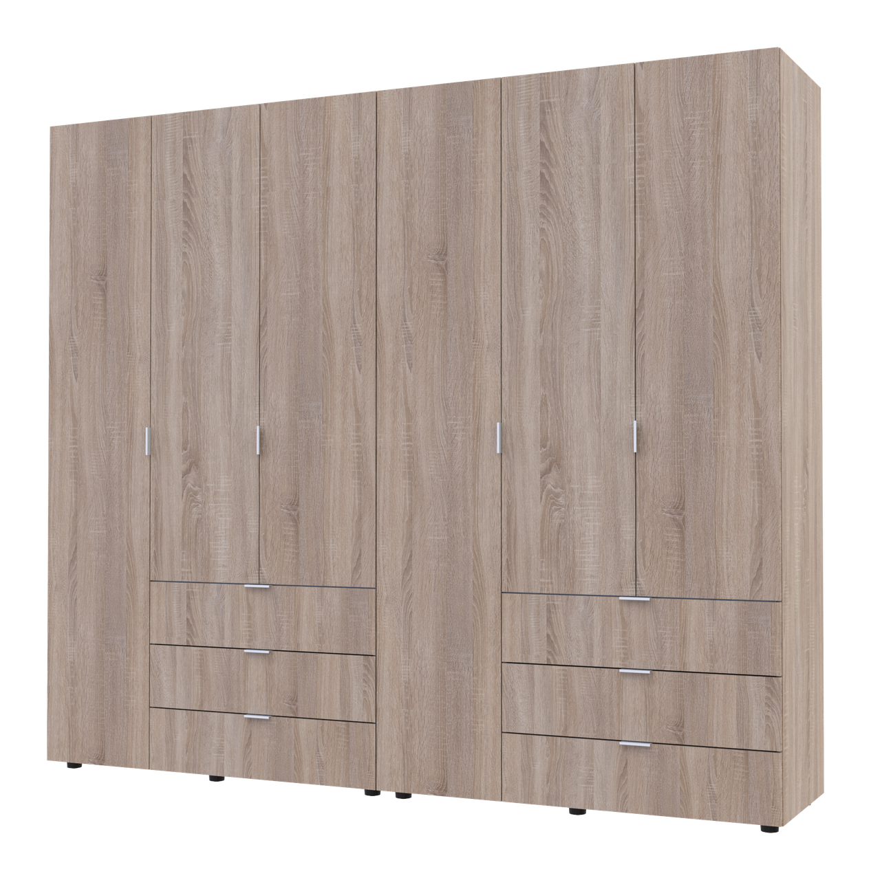 Шкаф распашной для одежды Doros Гелар комплект Cонома 3 + 3 ДСП 232,4х49,5х203,4 см (42002125)