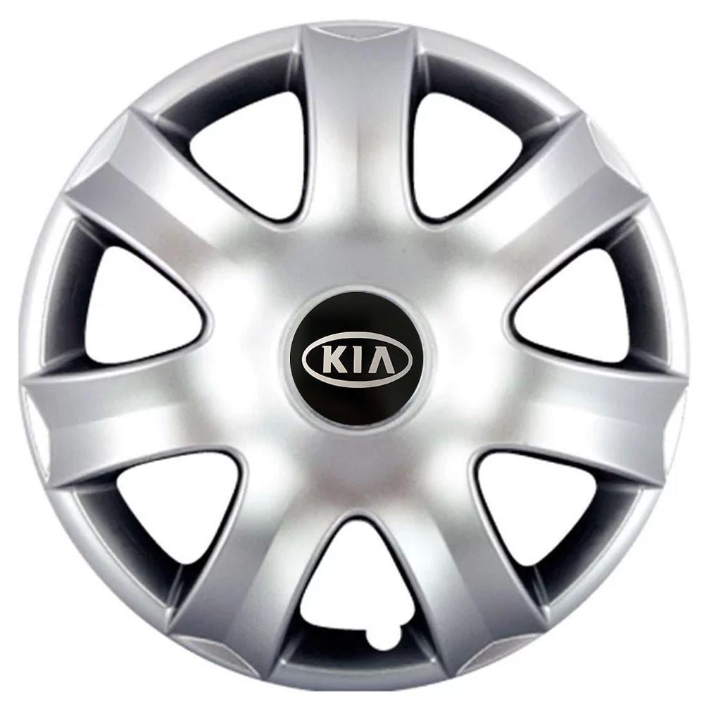Колпаки SJS 223 с логотипом Kia 4 шт. R14 Серебряный (2654557272)