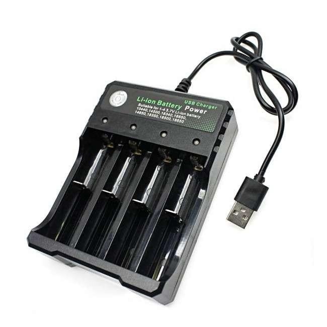 Устройство зарядное 4-х канальное с USB 4 аккумулятора CR123A CR123 LR123A 16340 1200 ма кейс