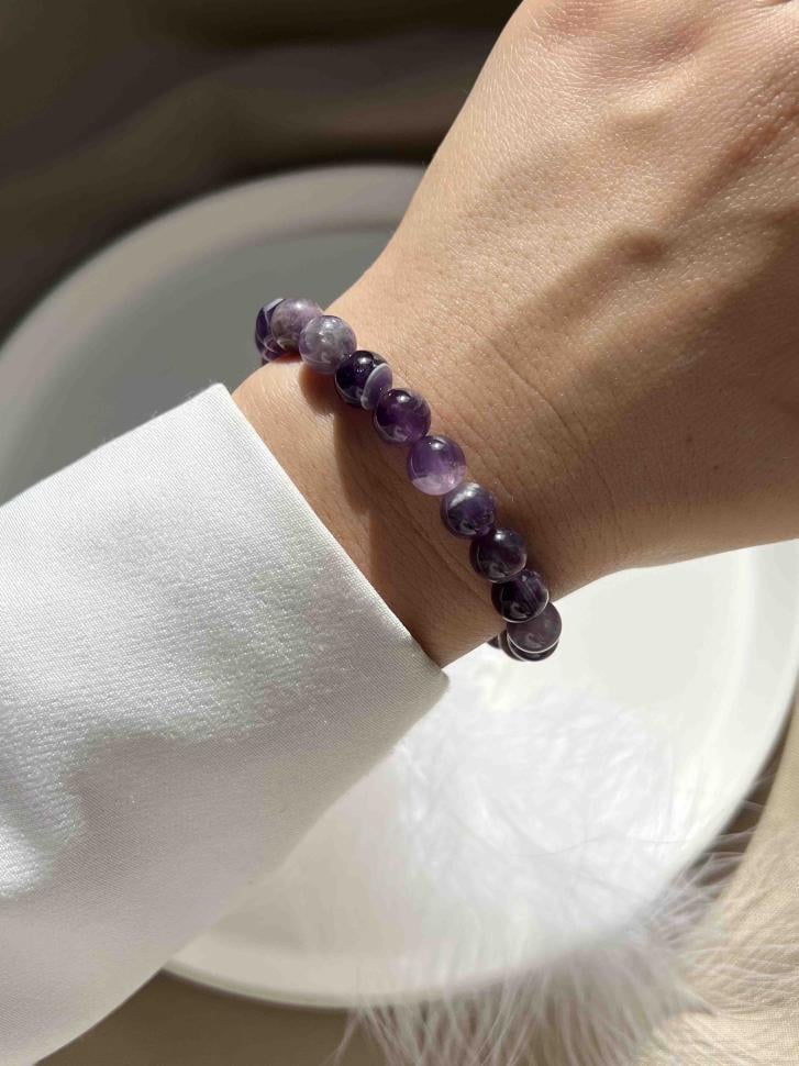 Браслет из натуральных камней аметист (4956)