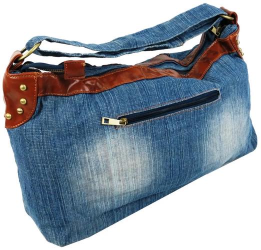 Сумка джинсовая Fashion jeans bag Синий (sposupe252_Jeans9099 blue) - фото 4