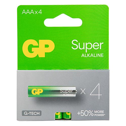 Батарейка GP SUPER ALKALINE 1.5V 24A21-SB4 щелочная/LR03 (4891199218224)