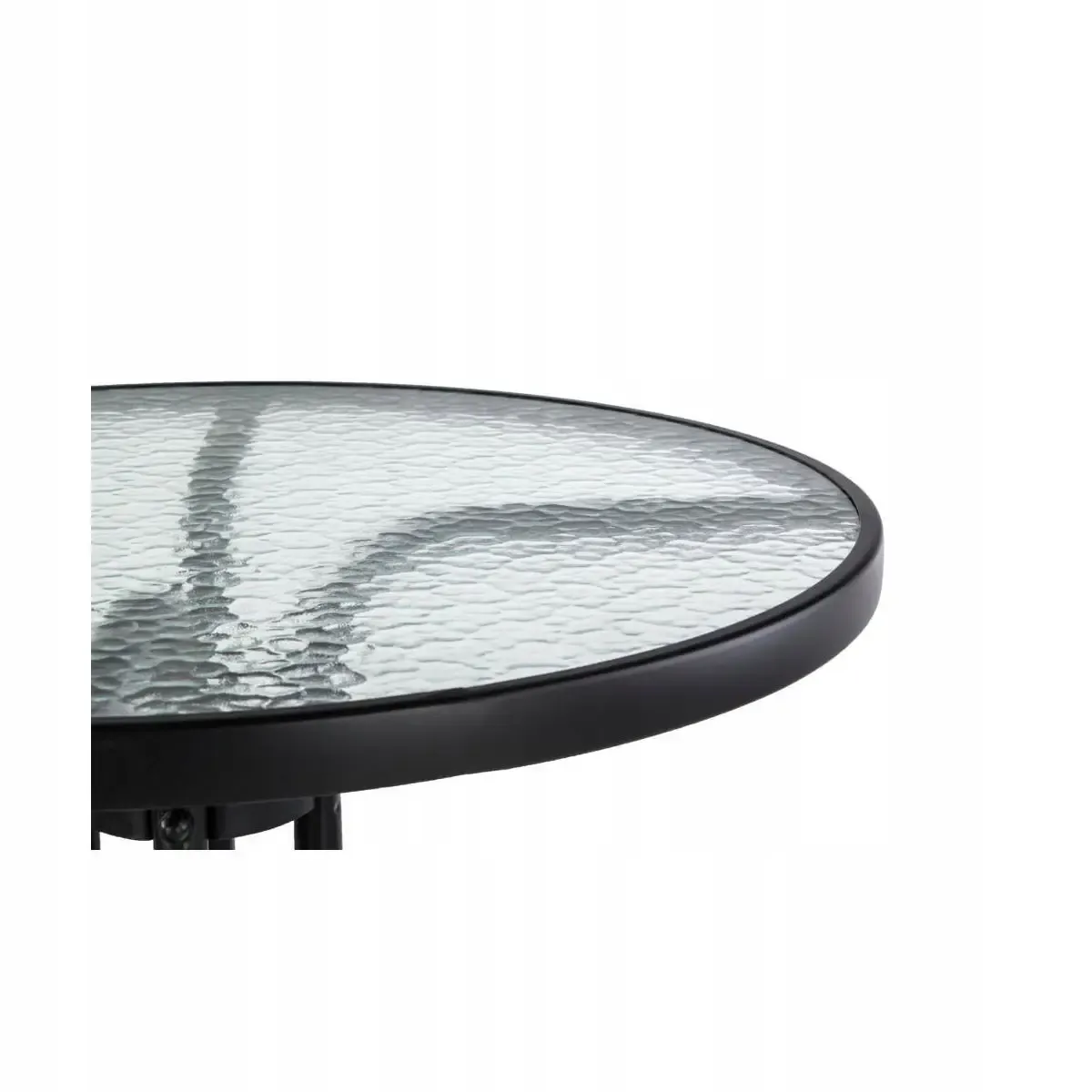 Стол садовый 4Points Arte круглый стеклянный 60 см Черный (DA-4P60RO) - фото 6