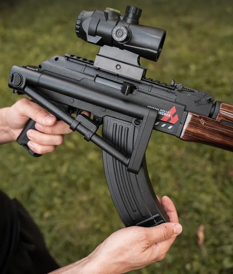 Автомат игрушечный Орбиган AK-74U на орбизах 70 см аккумуляторный и 10000 орбизов черный - фото 4