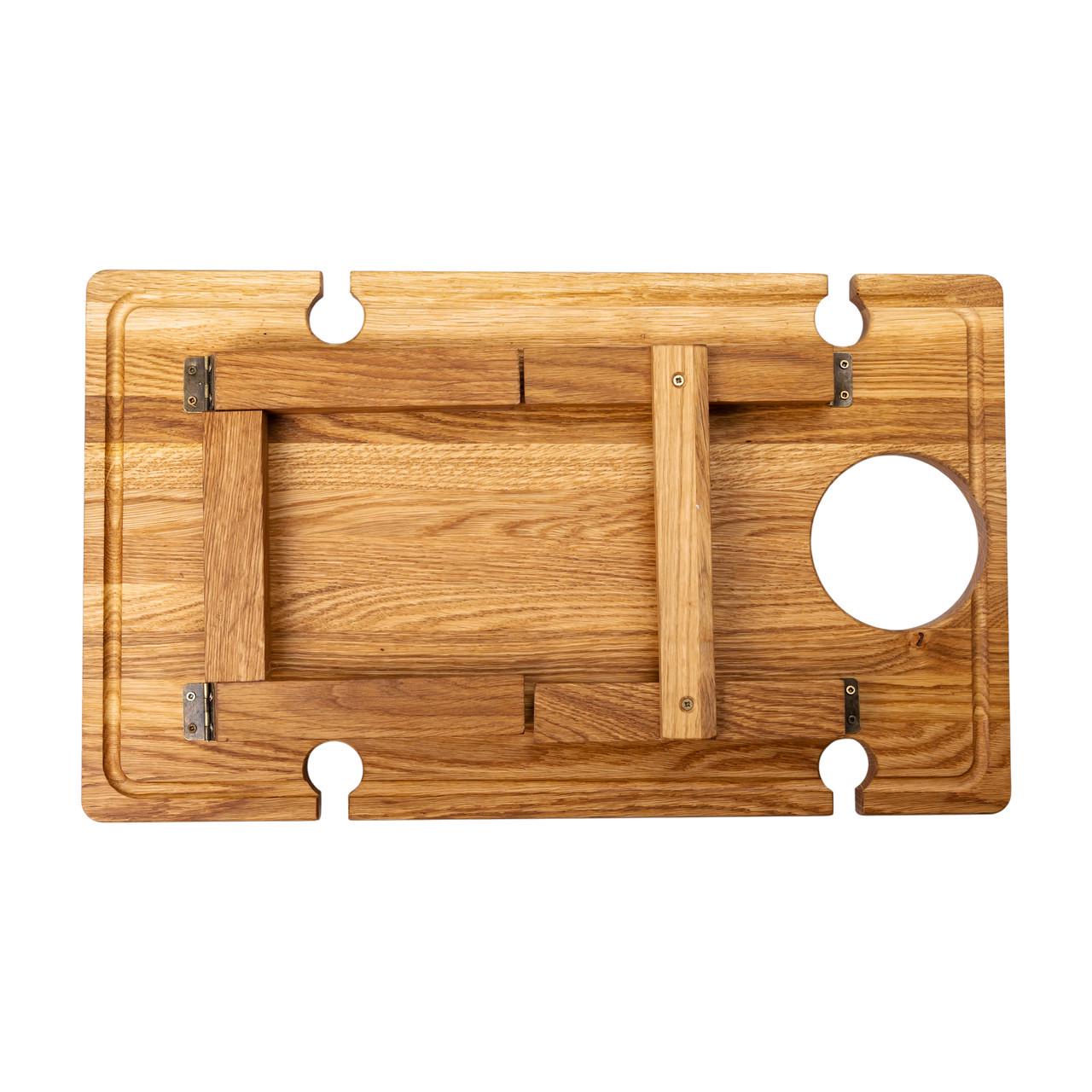 Столик-менажниця винний з дерева прямокутний на ніжках дуб 50х30 см - фото 6 Столик-менажниця винний з дерева прямокутний на ніжках дуб 50х30 см - фото 6