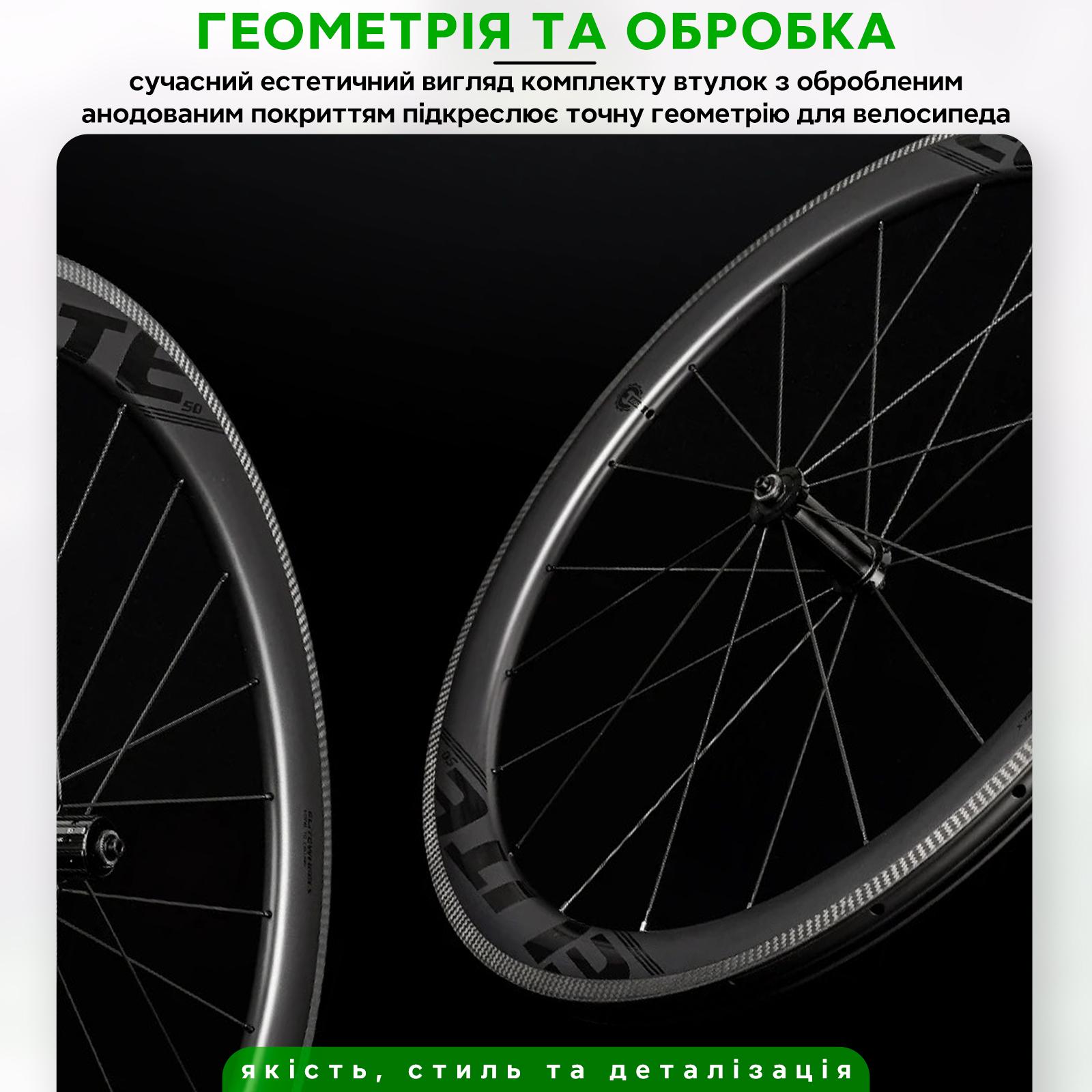 Комплект втулок Exi HG300 Ratchet Straightpull 11 швидкостей quick release під обідні гальма та ексцентрик 142 та 110 мм Чорний (EXI-HG300-4215) - фото 3