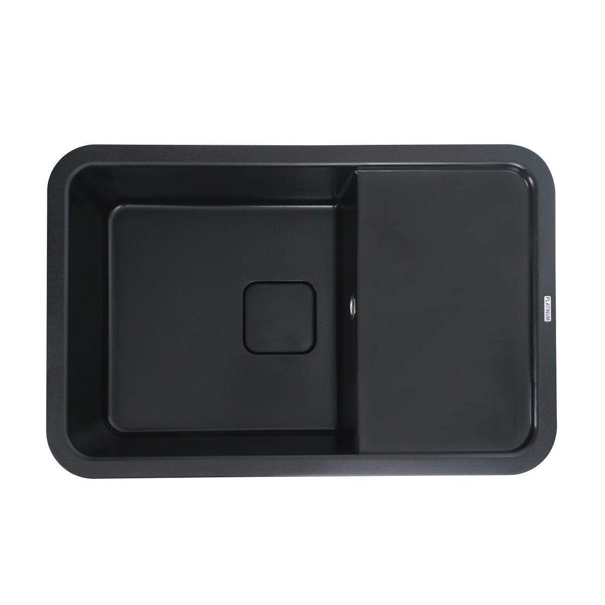 Мойка для кухни гранитная Platinum 7850 CUBE Черный (PLTM-SP000024622) Мойка для кухни гранитная Platinum 7850 CUBE Черный (PLTM-SP000024622)