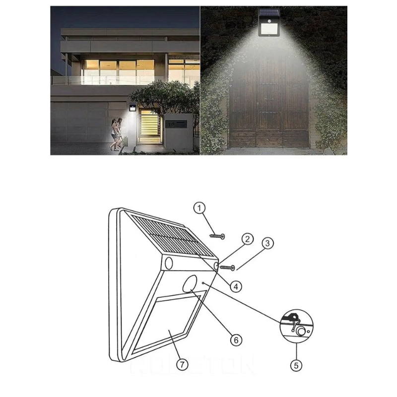Светильник на солнечной батарее уличный (25880350) - фото 4 Светильник на солнечной батарее уличный (25880350) - фото 4