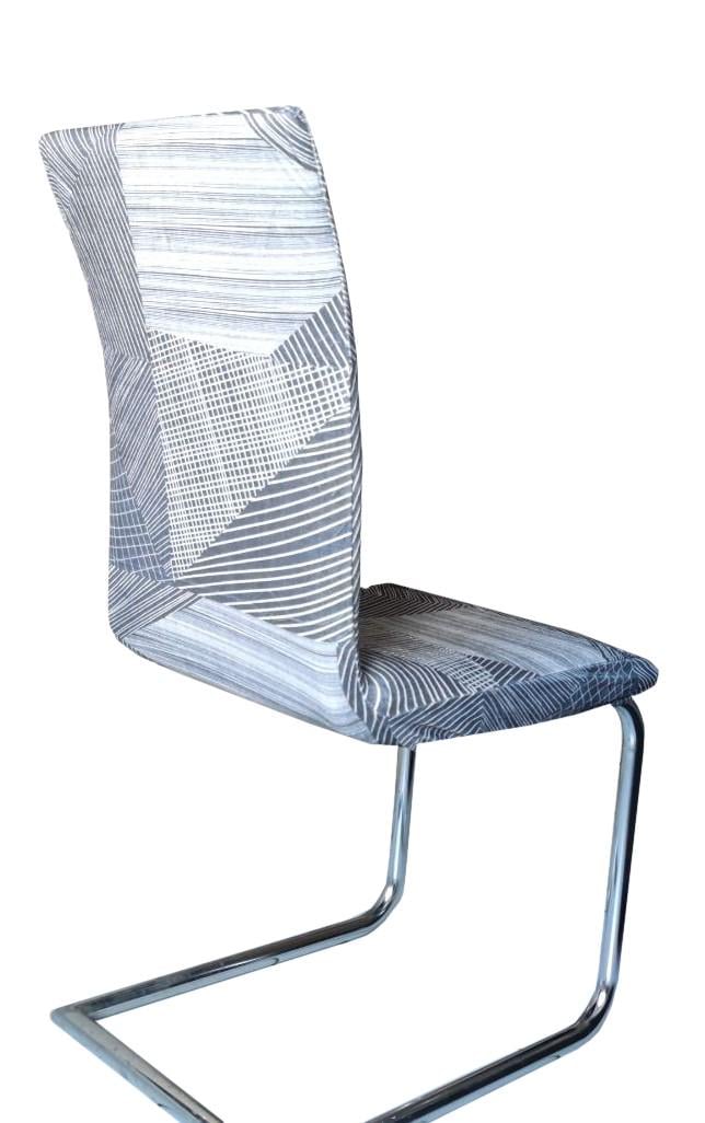 Чехол для стула Штрих универсальный натяжной со спинкой Серый (2190208442) Чехол для стула Штрих универсальный натяжной со спинкой Серый (2190208442)