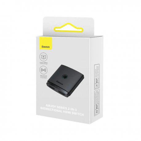Адаптер HUB BASEUS AirJoy Series 2в1 Bidirectional HDMI Switch Black (B01331105111-00) - фото 7