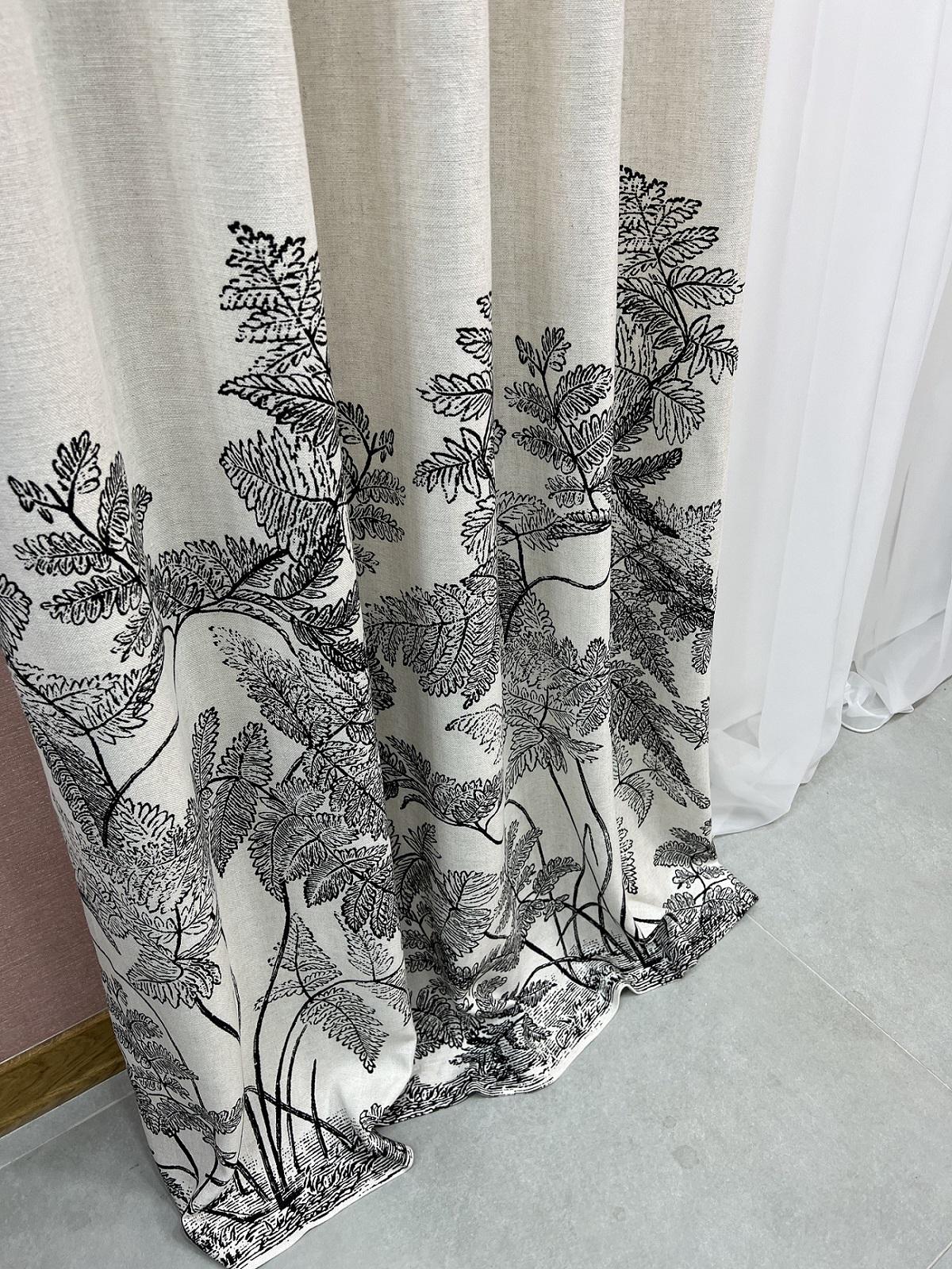 Штори лляні 1,4 м 2 шт. Чорний (000101667) - фото 2 Штори лляні 1,4 м 2 шт. Чорний (000101667) - фото 2