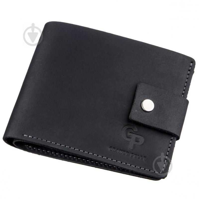 Чоловіче портмоне у вінтажному стилі GRANDE PELLE 11228 Чорне