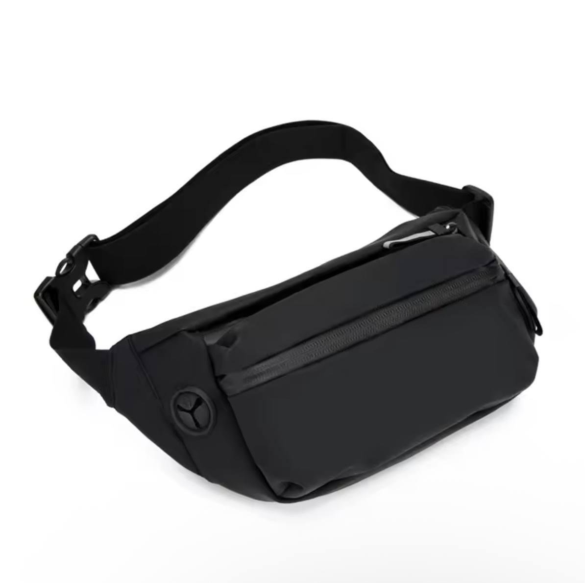 Поясна сумка спортивна 3 відділення 30х13 см Чорний (Е051635)