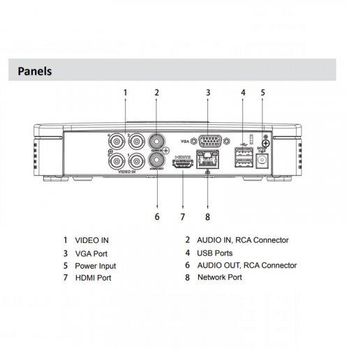 Відеореєстратор Dahua 4-канальний Penta-brid Smart 1U 1HDD WizSense (DH-XVR4104C-I) - фото 3