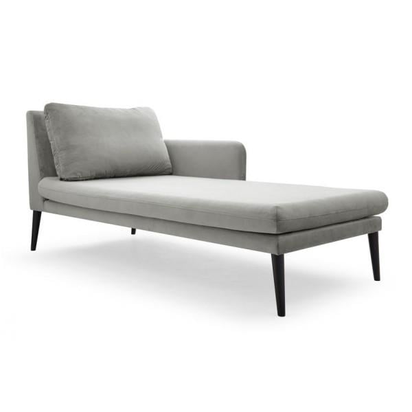 Диван-шезлонг Perfect Home Ines из натурального дерева/ДСП/ткань Velluto 29 Светло-серый (49773)