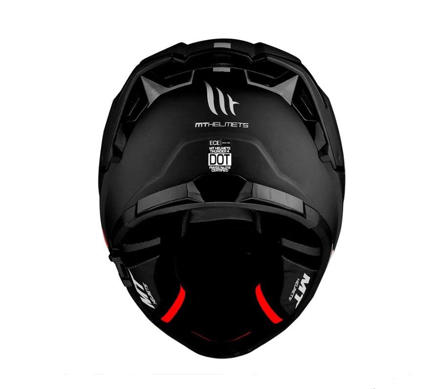 Мотошлем MT HELMETS Thunder 4 SV Solid XS Matt Black (20985) - фото 5