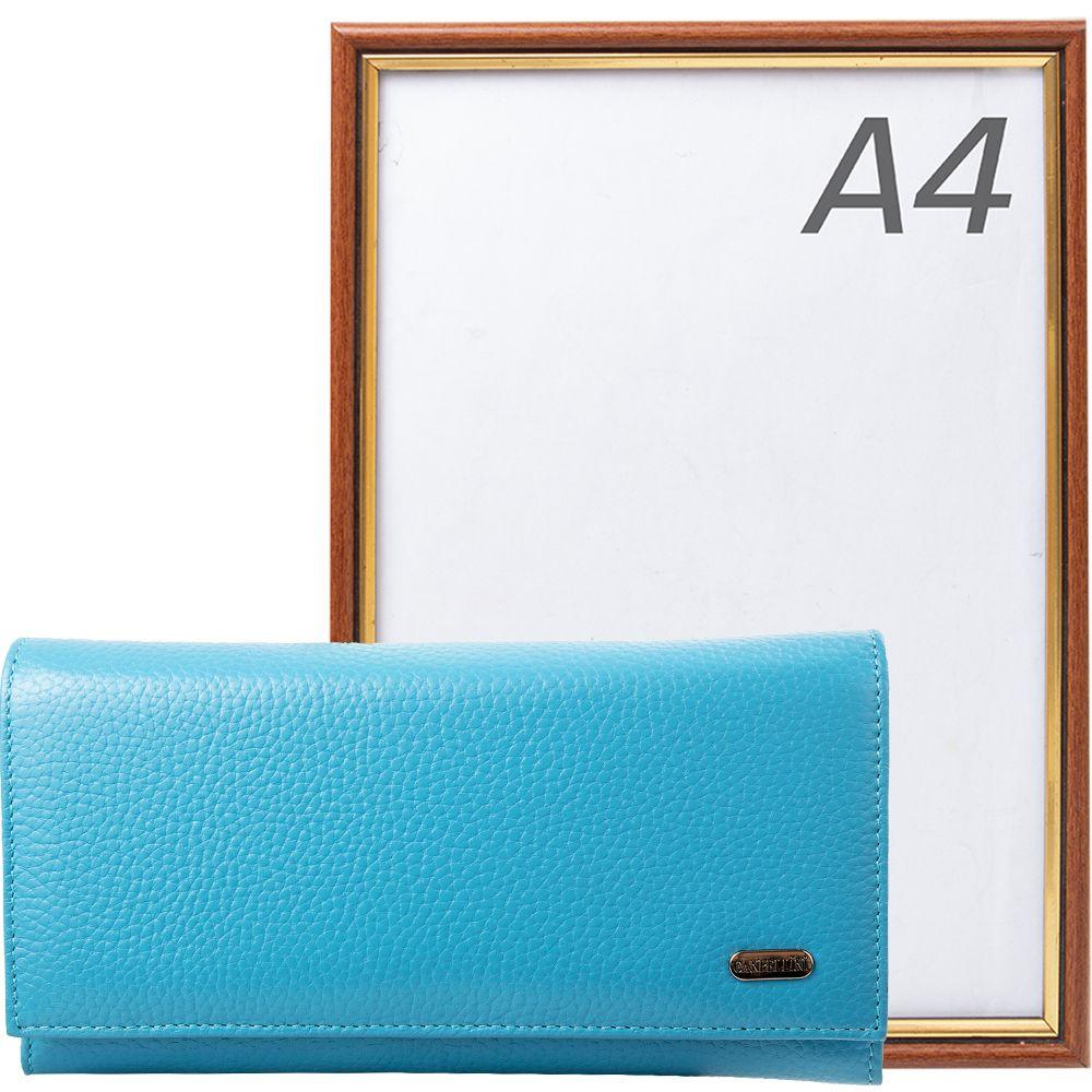 Гаманець жіночий шкіряний CANPELLINI 1226 Блакитний - фото 7 Гаманець жіночий шкіряний CANPELLINI 1226 Блакитний - фото 7