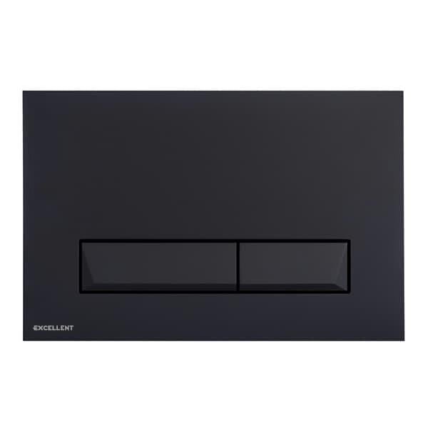 Кнопка для установки Excellent Platto прямоугольная Черный (INEX.PL230.150.SOFT.BL)