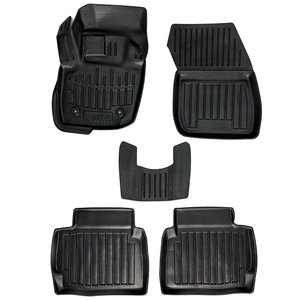 Коврики в салон SOVA-PL для Ford Mondeo V с 2014 резиновые 5 шт. Черный (28800527)
