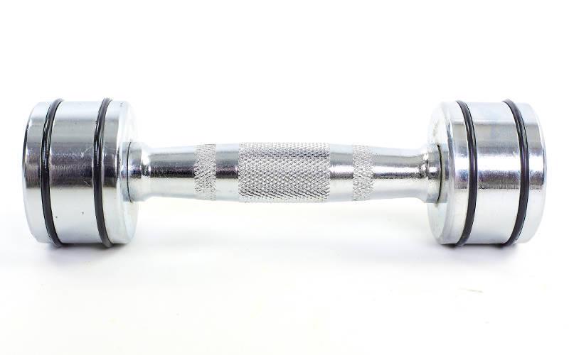 Гантель хромированная Record DB5204-2 1x2 кг Silver (185282) - фото 1 Гантель хромированная Record DB5204-2 1x2 кг Silver (185282) - фото 1