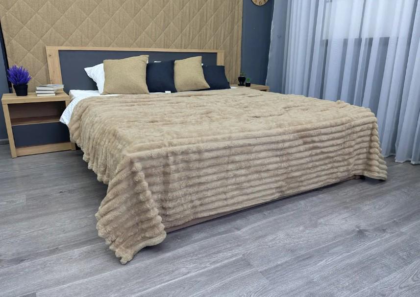 Покрывало на кровать VIP Шарпей плюш 200х230 см Бежевый (87-148) - фото 4 Покрывало на кровать VIP Шарпей плюш 200х230 см Бежевый (87-148) - фото 4