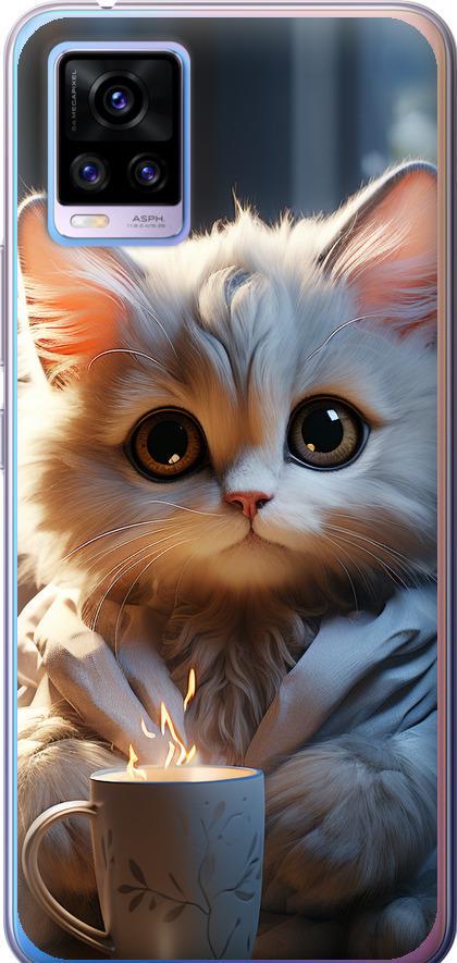 Чехол на Vivo V20 White cat (5646t-2127-42517)