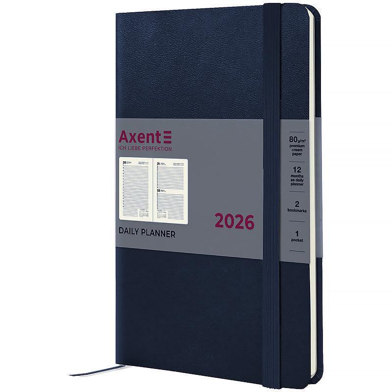 Дневник датированный 2026 Axent Partner Strong 145х210 мм 336 стр. Синий (8819-26-02-A)