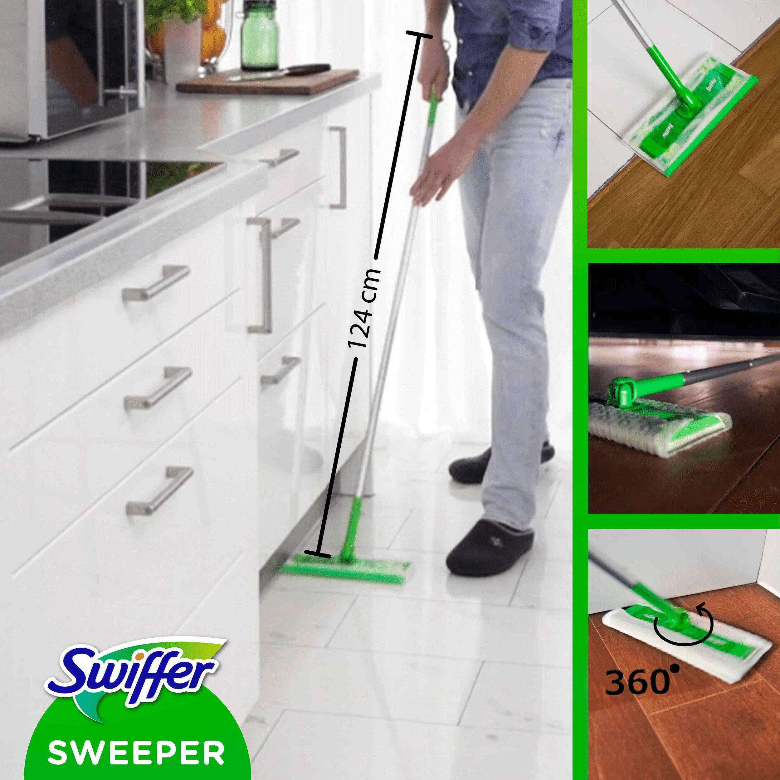 Набор для мытья полов Swiffer Traps&Locks со шваброй и салфетками Салатовый/Белый - фото 7