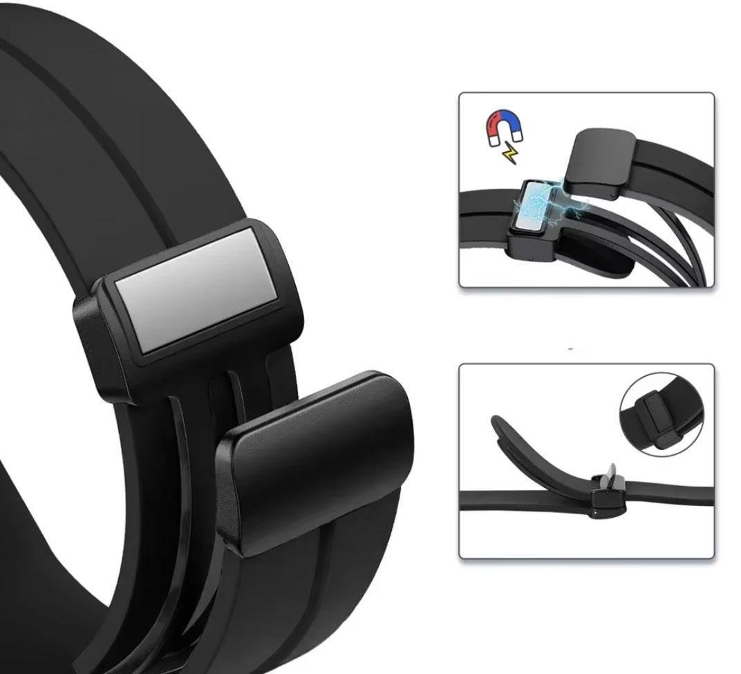 Ремешок Primolux Magnetic Silicone для смарт-часов Samsung Galaxy Fit 3 SM-R390 Black (2662749657) - фото 4 Ремешок Primolux Magnetic Silicone для смарт-часов Samsung Galaxy Fit 3 SM-R390 Black (2662749657) - фото 4