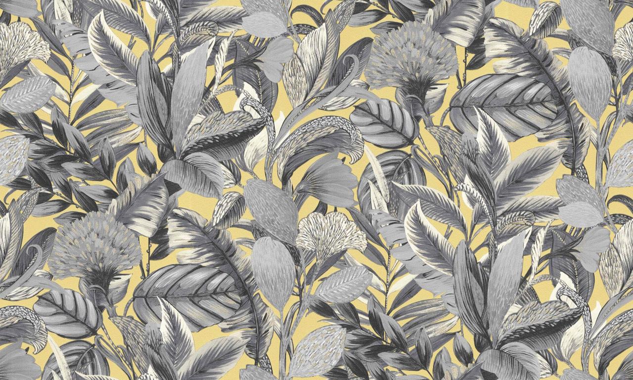 Обои флизелиновые Erismann ELLE 4 12115-15 винил горячего тиснения 1,06х10,05 м Желтый