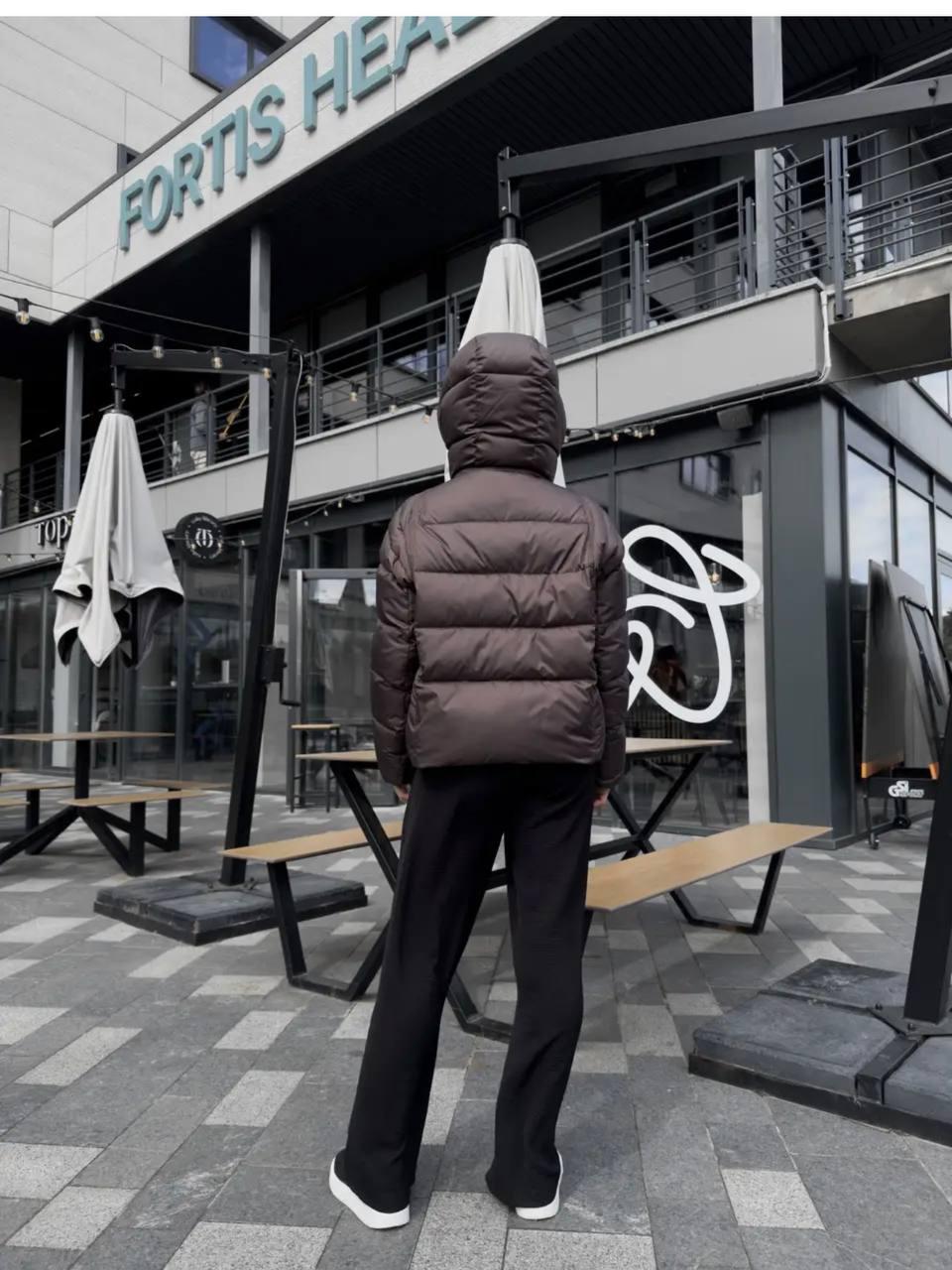 Пуховик женский зимний D&V Coture DV-009 р. 46 Шоколад (29172414) - фото 5 Пуховик женский зимний D&V Coture DV-009 р. 46 Шоколад (29172414) - фото 5